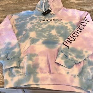 Tilly's Tie-Dye Hoodie - Purple, Blue, White Size M